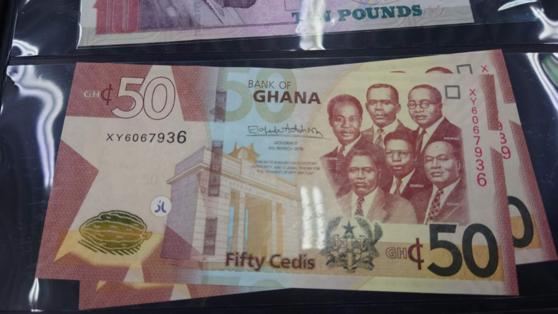 今晚八点半【囧羊收藏】精选微拍第38期暨2021年第二十九期 评级裸钞混合场 2019年加纳50 全新UNC无4号码