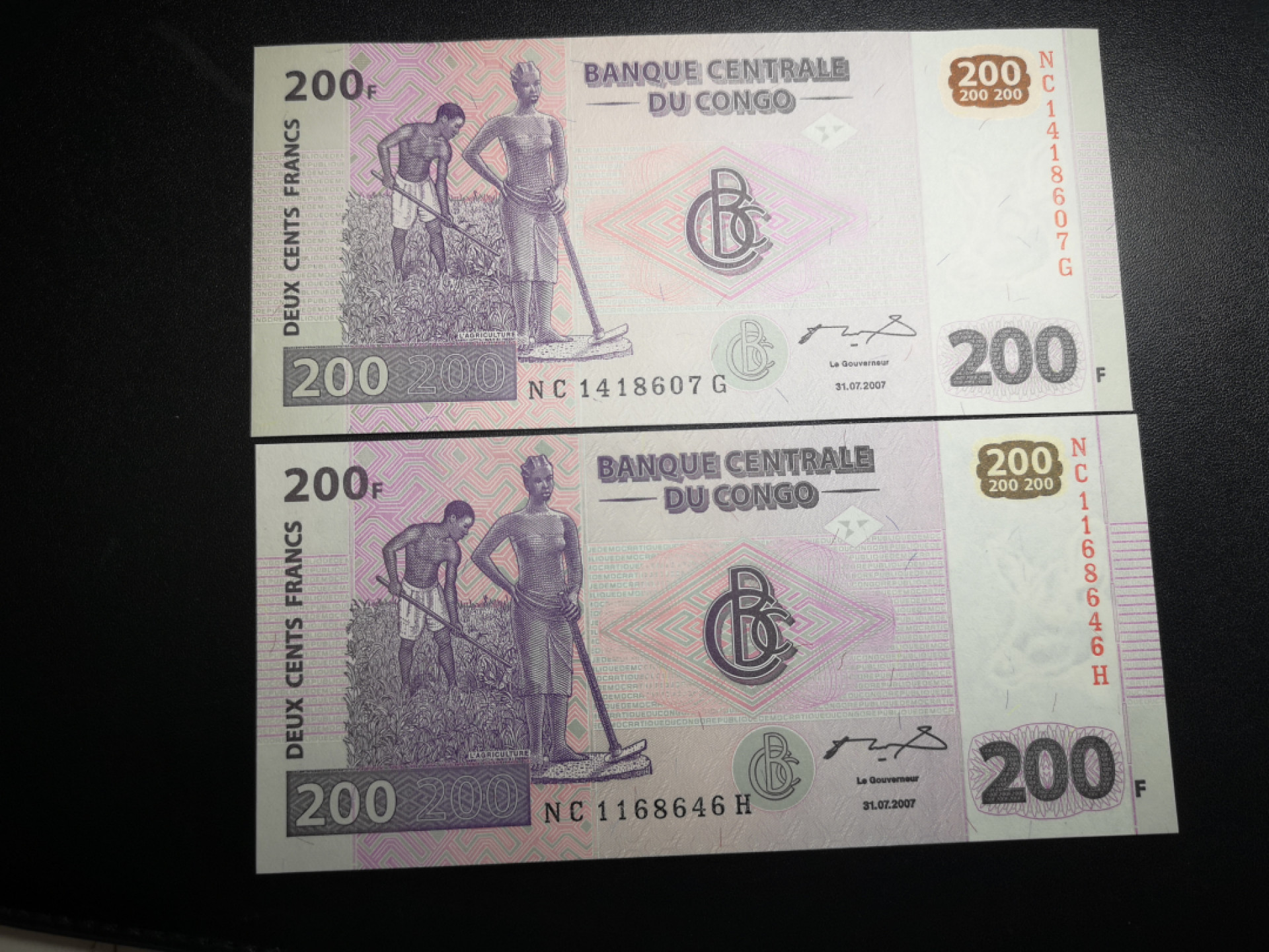 《外钞收藏家》金九银十双拍9号场（总133期）（本期72件） 刚果系列10张纸币 有的是两个年份版本 全新UNC