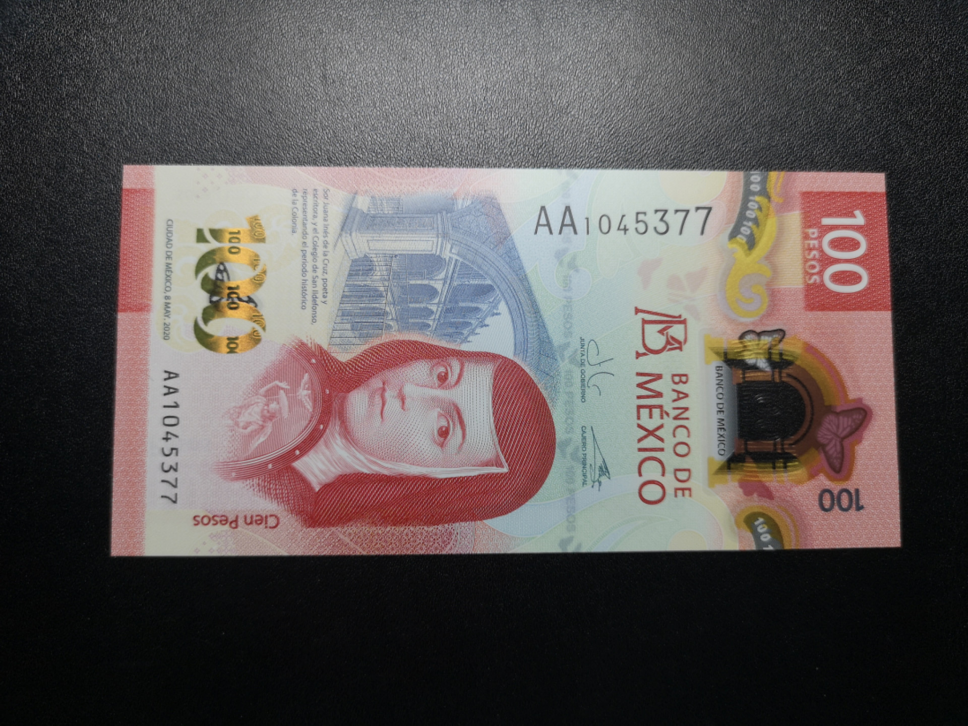 《外钞收藏家》金九银十双拍9号场（总133期）（本期72件） 2020年墨西哥100比索 AA冠 全新UNC