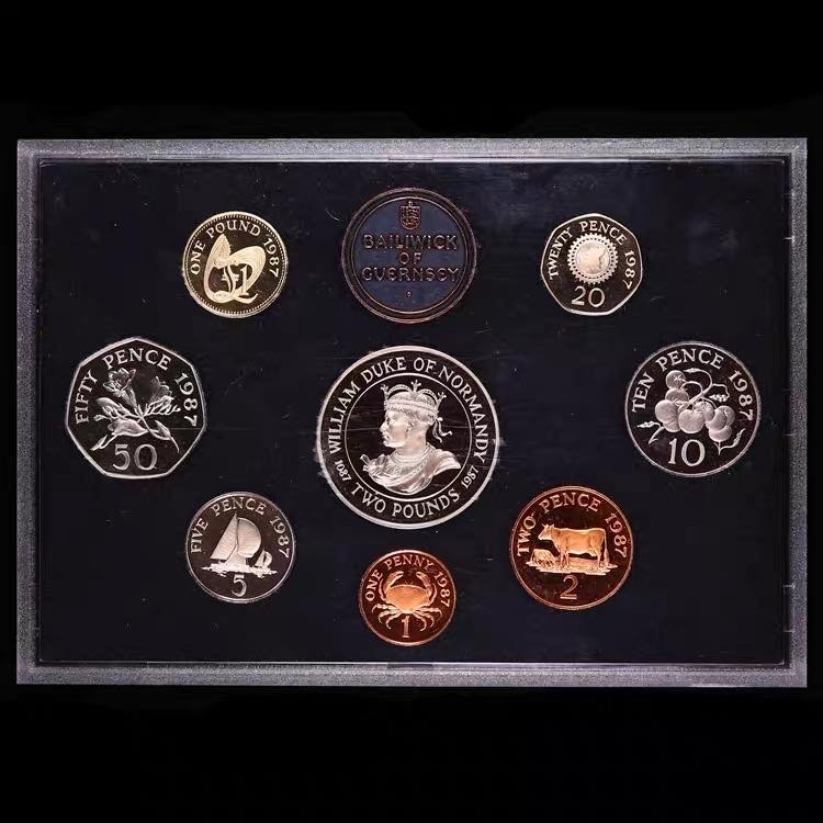 顺兴如意套币专拍场 根西1987年精制套币 全品
