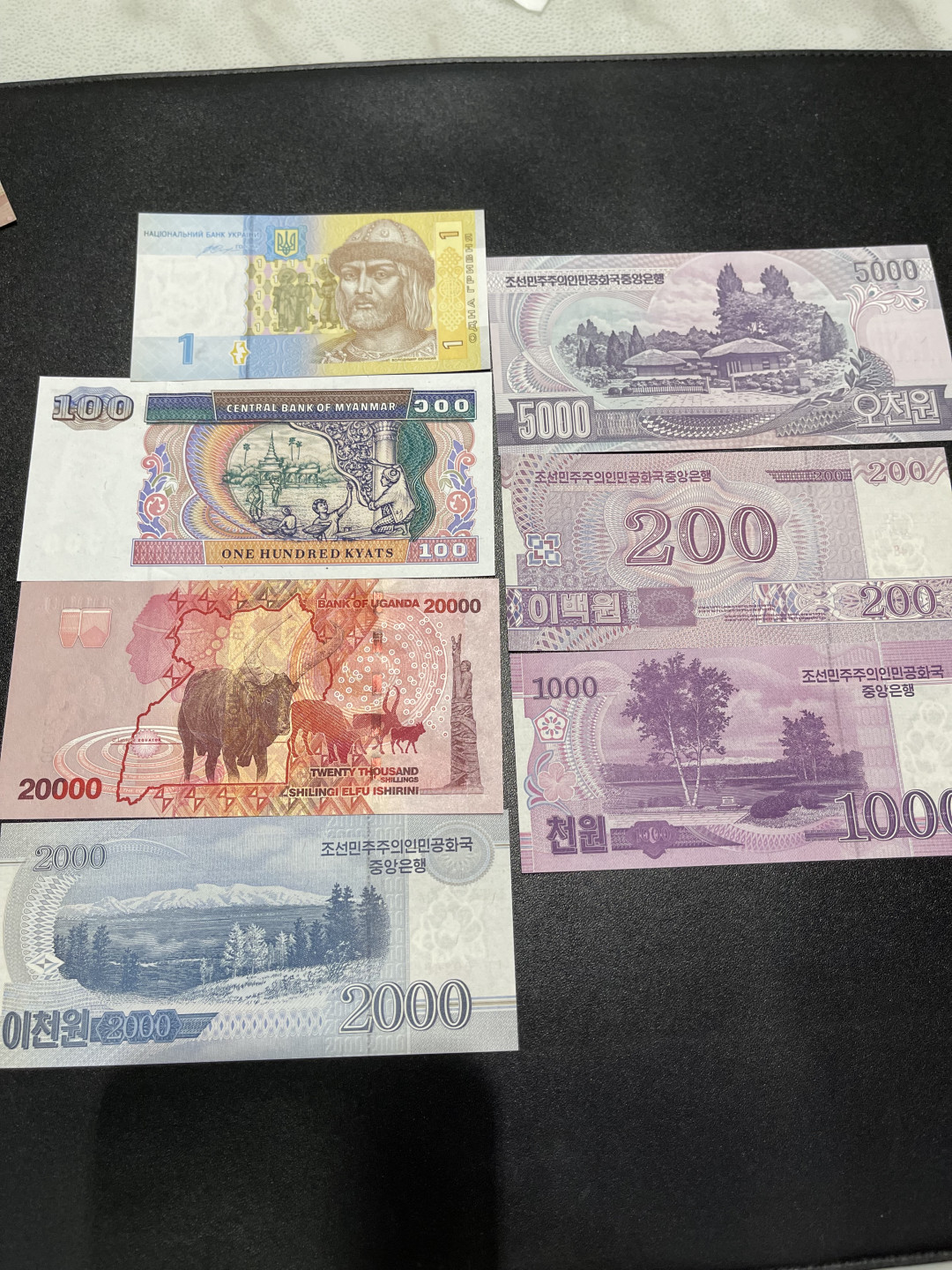 《外钞收藏家》金九银十双拍9号场（总133期）（本期72件） 七个国家豹子号 狮子号组合 全新UNC