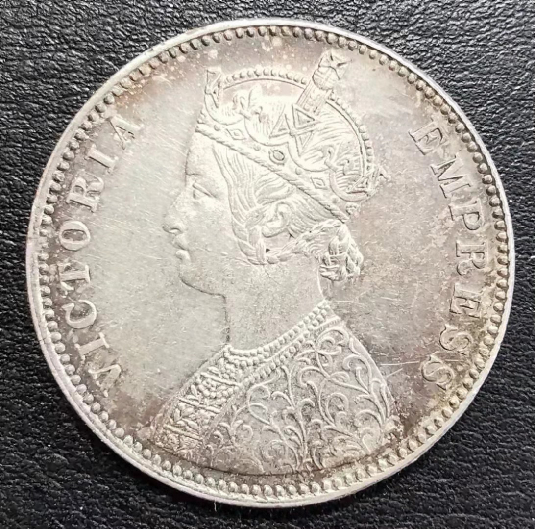 凡希社世界钱币副品交流自动拍⑤ 1882英属印度小维卢比AU