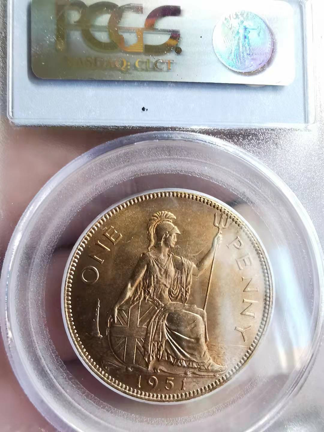 凡希社世界钱币副品交流自动拍⑤ 1951英国乔六便士PCGS-MS64RD