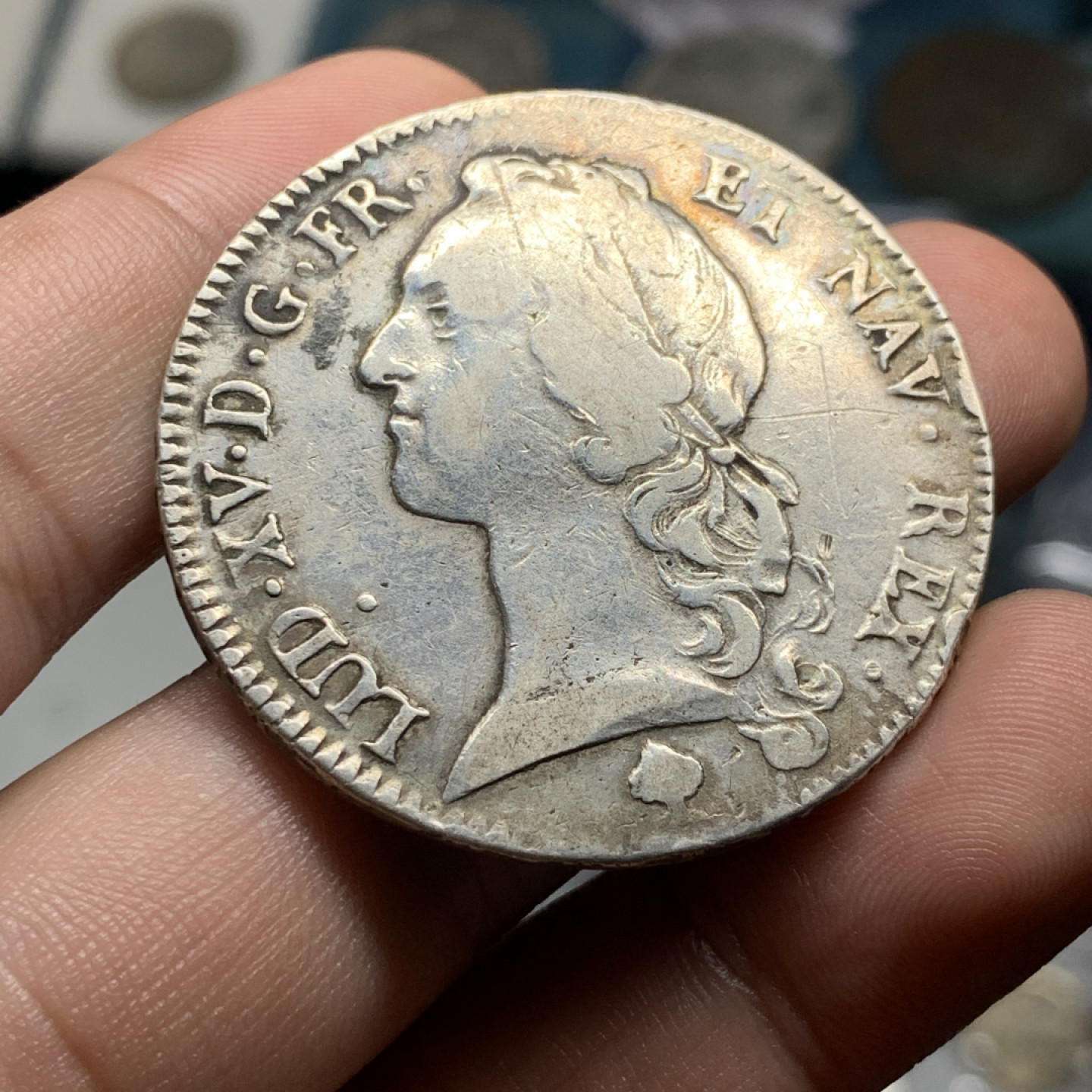 《竞宝斋》钱币微拍-第8场（不限金额顺丰包邮） 法国 1764-A年 路易十五 1埃居 大银币  29.1g，41.9mm