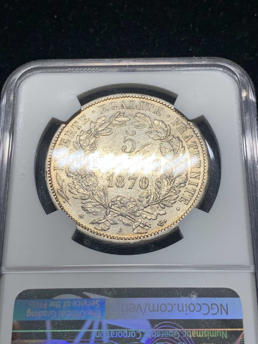 《竞宝斋》钱币微拍-第8场（不限金额顺丰包邮） 1870法国谷物女神ngc评级XFD