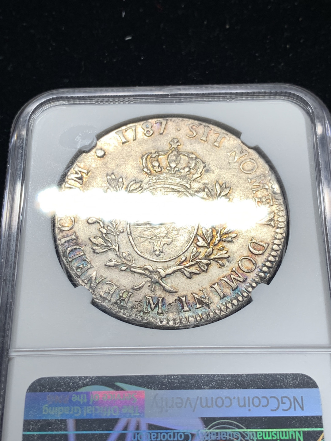 《竞宝斋》钱币微拍-第8场（不限金额顺丰包邮） NGC-XF40 法国 1787-M年 路易十六 大银币 稀少厂名 比这枚分高的只有四枚