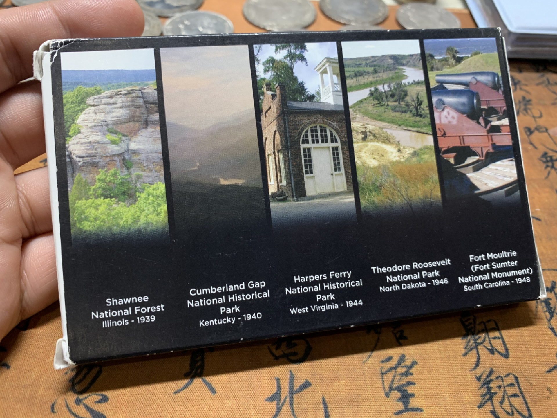 《竞宝斋》钱币微拍-第8场（不限金额顺丰包邮） 美国 2016年 国家公园精制 5枚装银套币 完美细节 小中见大