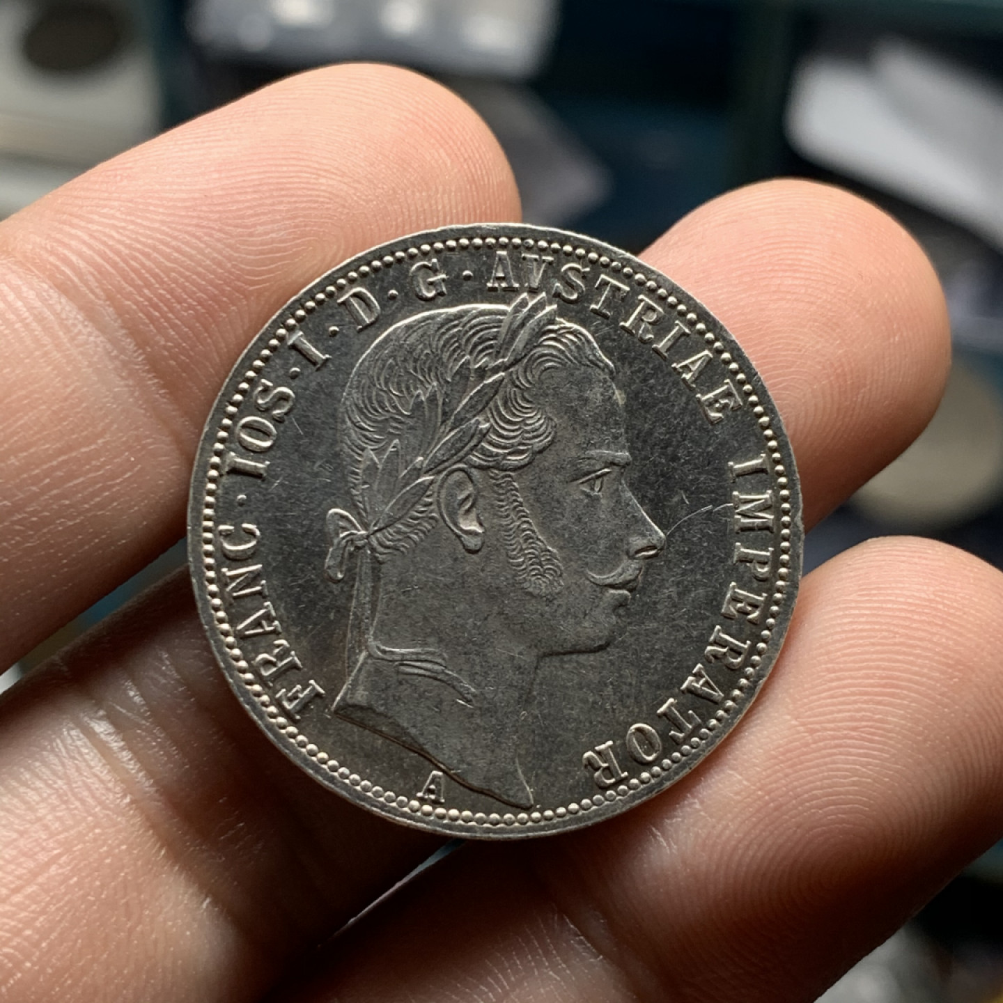 《竞宝斋》钱币微拍-第8场（不限金额顺丰包邮） 匈牙利 1861年 1福林 好品银币 12.3g，29.2mm