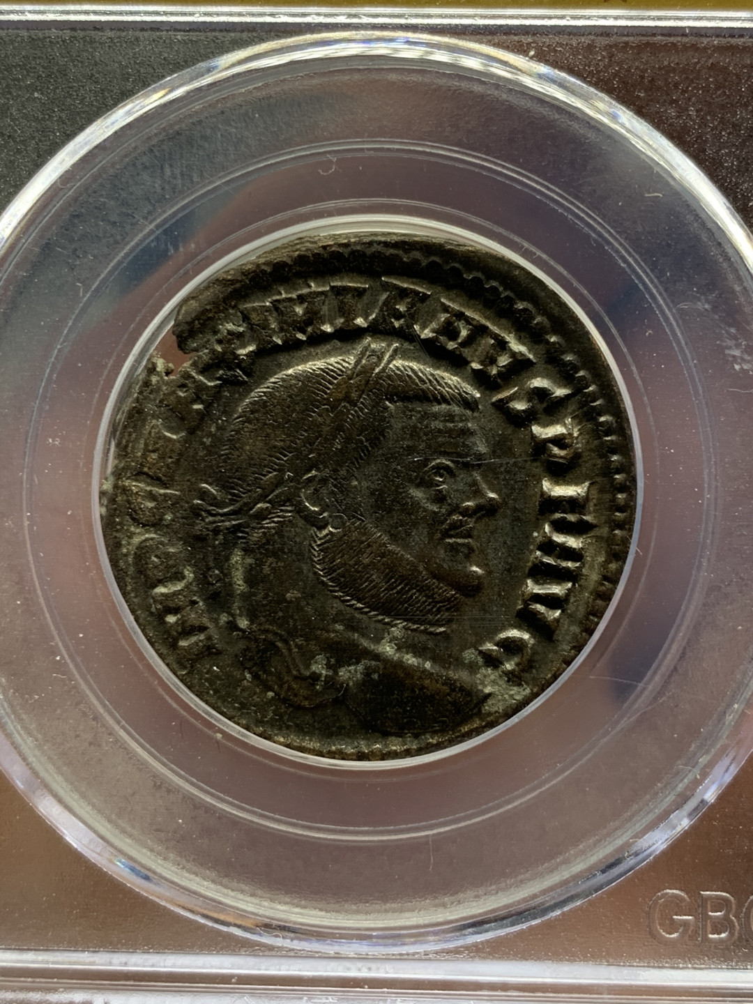 《竞宝斋》钱币微拍-第8场（不限金额顺丰包邮） 公博-MS61 罗马帝国 285-310年马克西米利安一世 1FOLLIS 铜币 币面留银 很难得