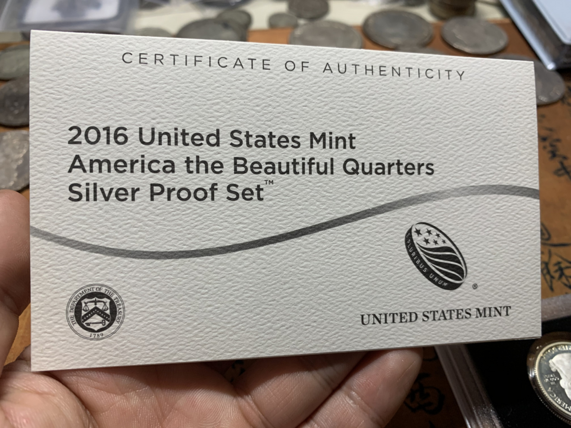 《竞宝斋》钱币微拍-第8场（不限金额顺丰包邮） 美国 2016年 国家公园精制 5枚装银套币 完美细节 小中见大