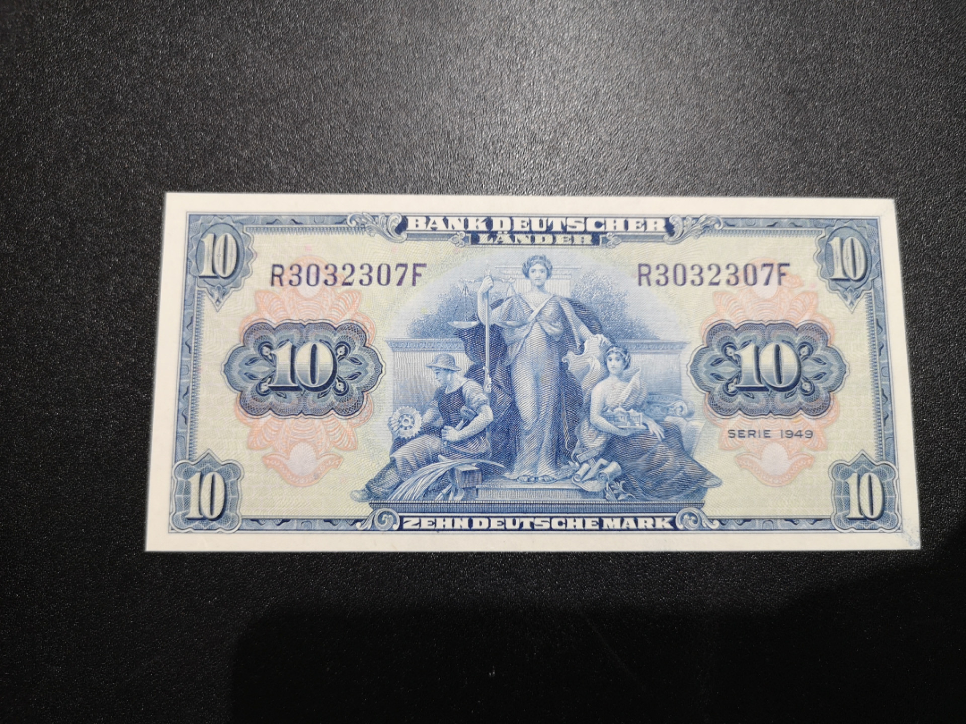 《外钞收藏家》金九银十双拍10号场（总134期）（本期90件） 1949年德国10马克 全新UNC