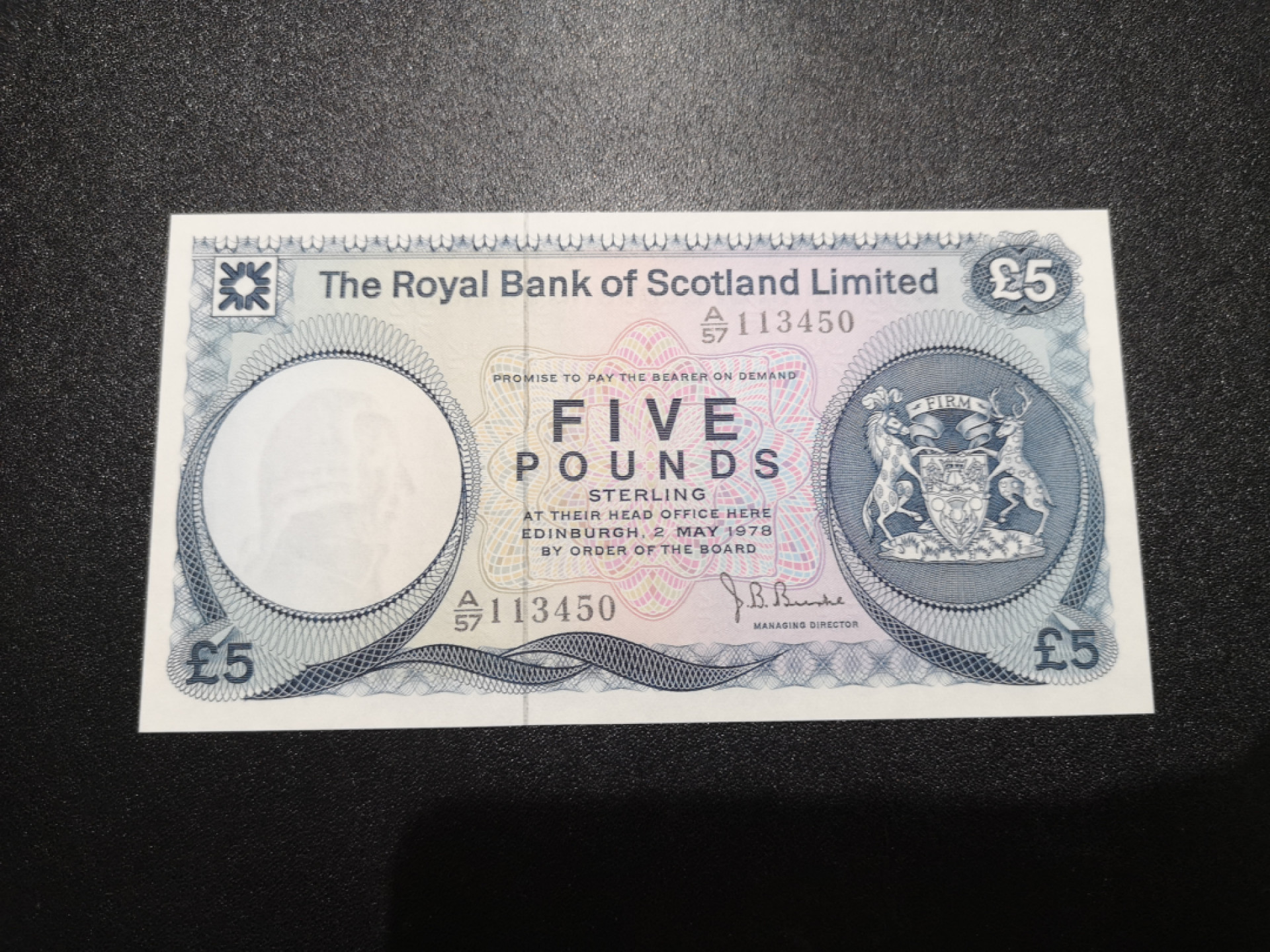 《外钞收藏家》第一百三十五期 1978年苏格兰5镑 全新UNC BWC经典作品