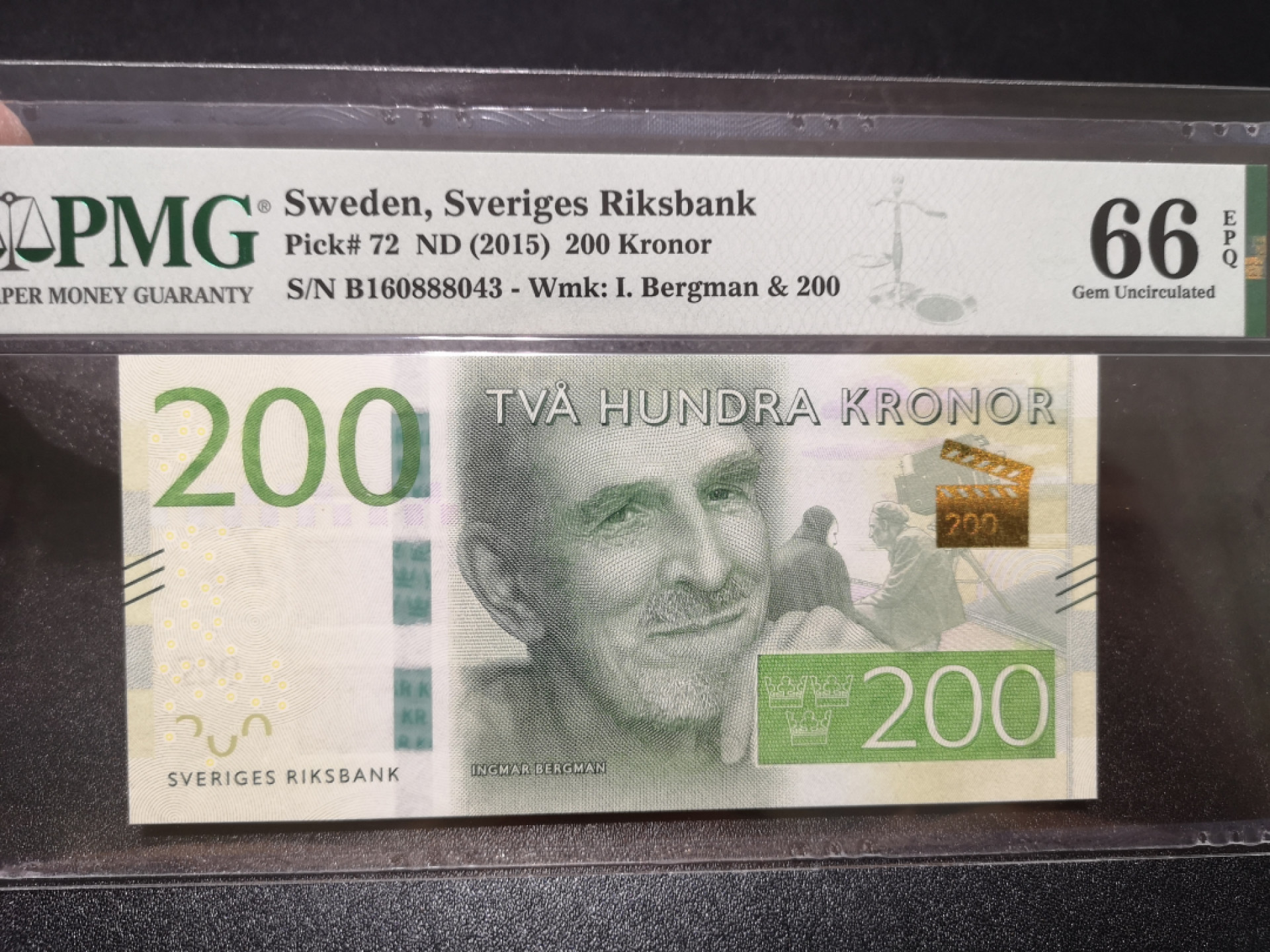 《外钞收藏家》第一百三十五期 2015年瑞典200克朗 PMG66