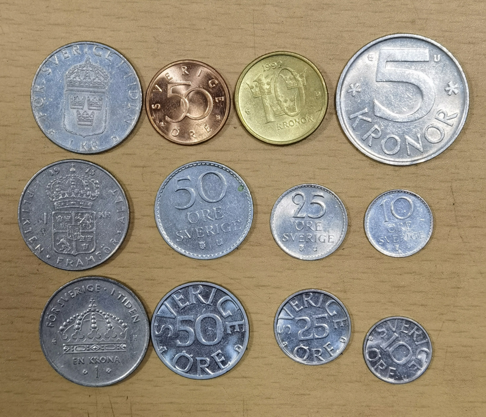北京马甸外国币微拍第六十一期，非贵金属外国流通币，纪念币专场，陆续上新欢迎关注 瑞典12枚