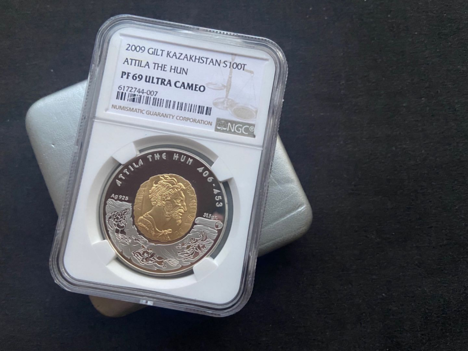 【随心拍&Getcoins】钱币拍卖第103期  【克劳斯获奖币】【哈萨克斯坦】阿拉提银币ngc69