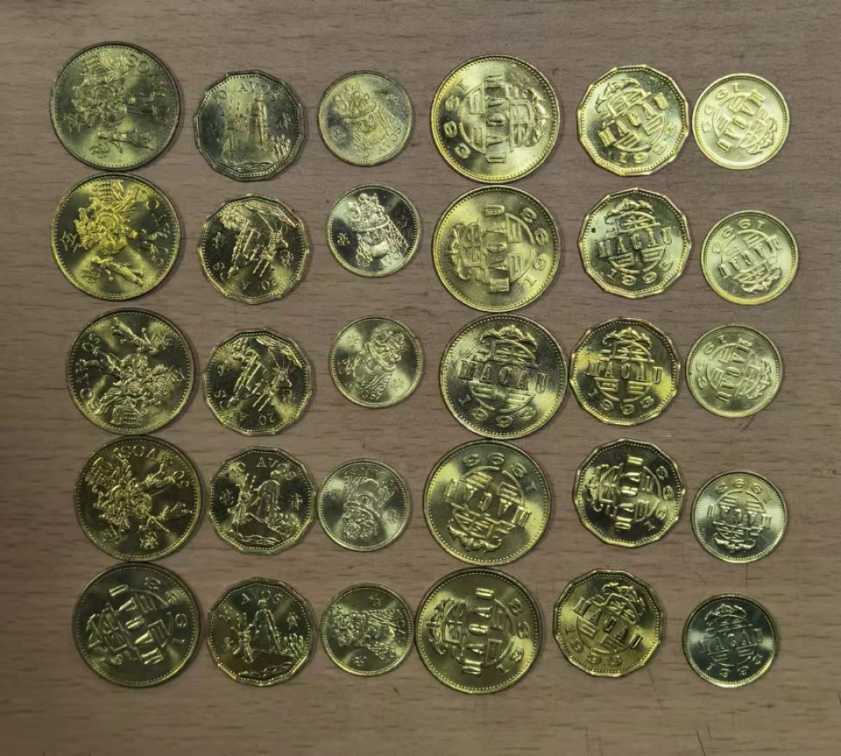 北京马甸外国币微拍第六十一期，非贵金属外国流通币，纪念币专场，陆续上新欢迎关注 澳门三枚／套小套币10套