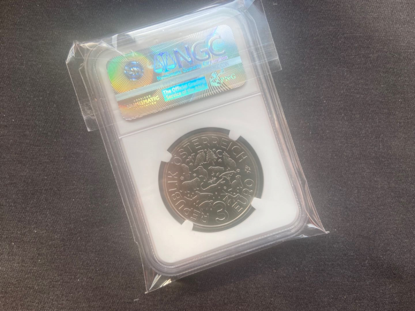 【随心拍&Getcoins】钱币拍卖第103期  【奥地利】夜光狼镍币【蓝标ngc70】