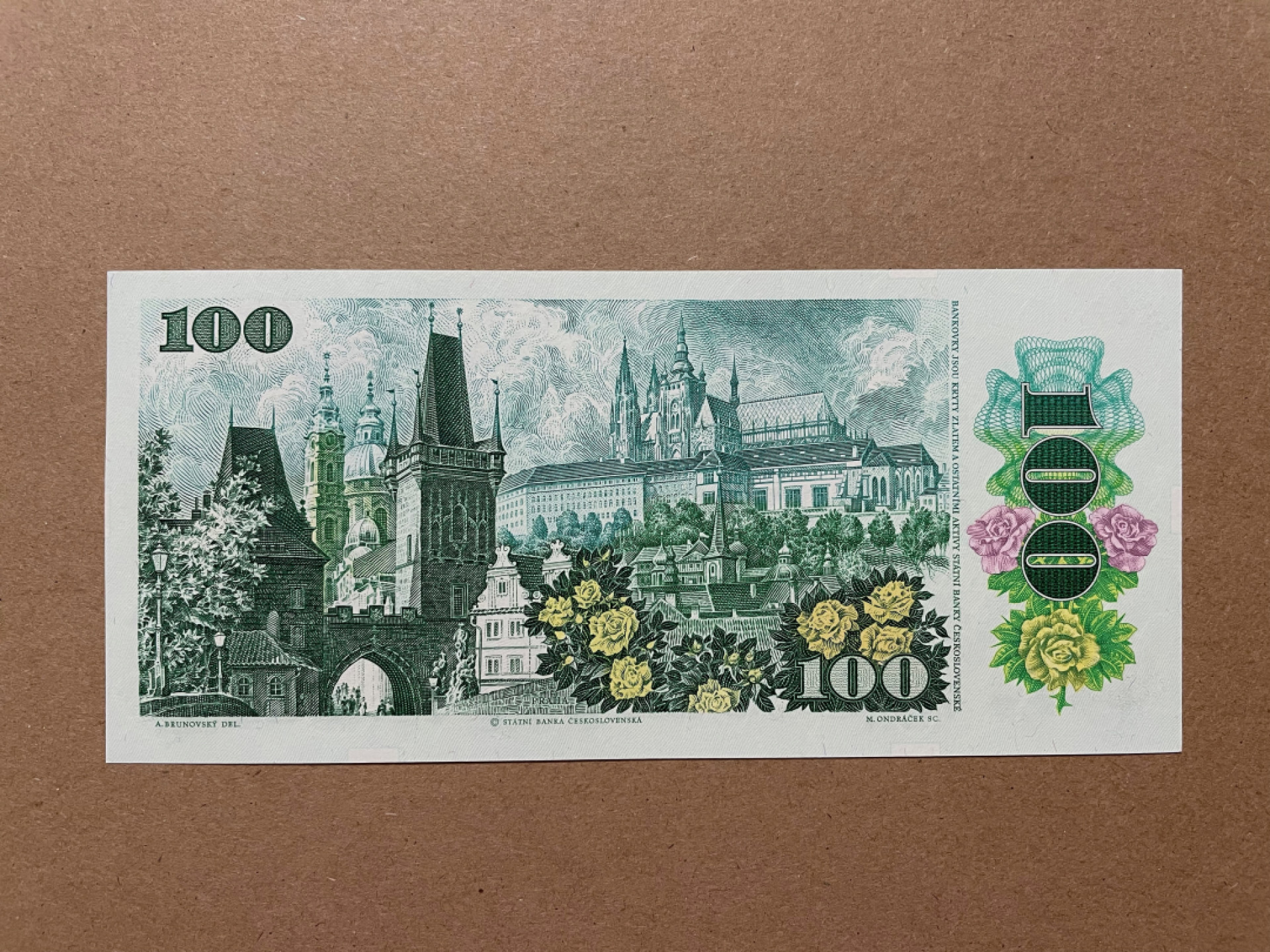 《张总收藏》38期—世界精品 捷克斯洛伐克100克朗 UNC 1989年