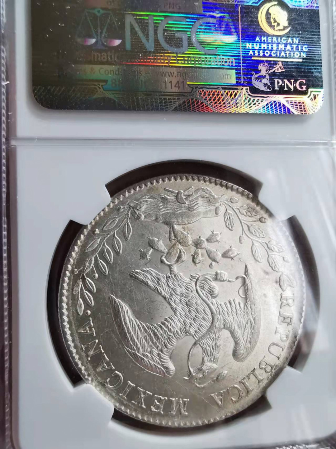 凡希社世界钱币微拍第一百七十三期 1897ZS墨西哥花边鹰洋NGC-MS63