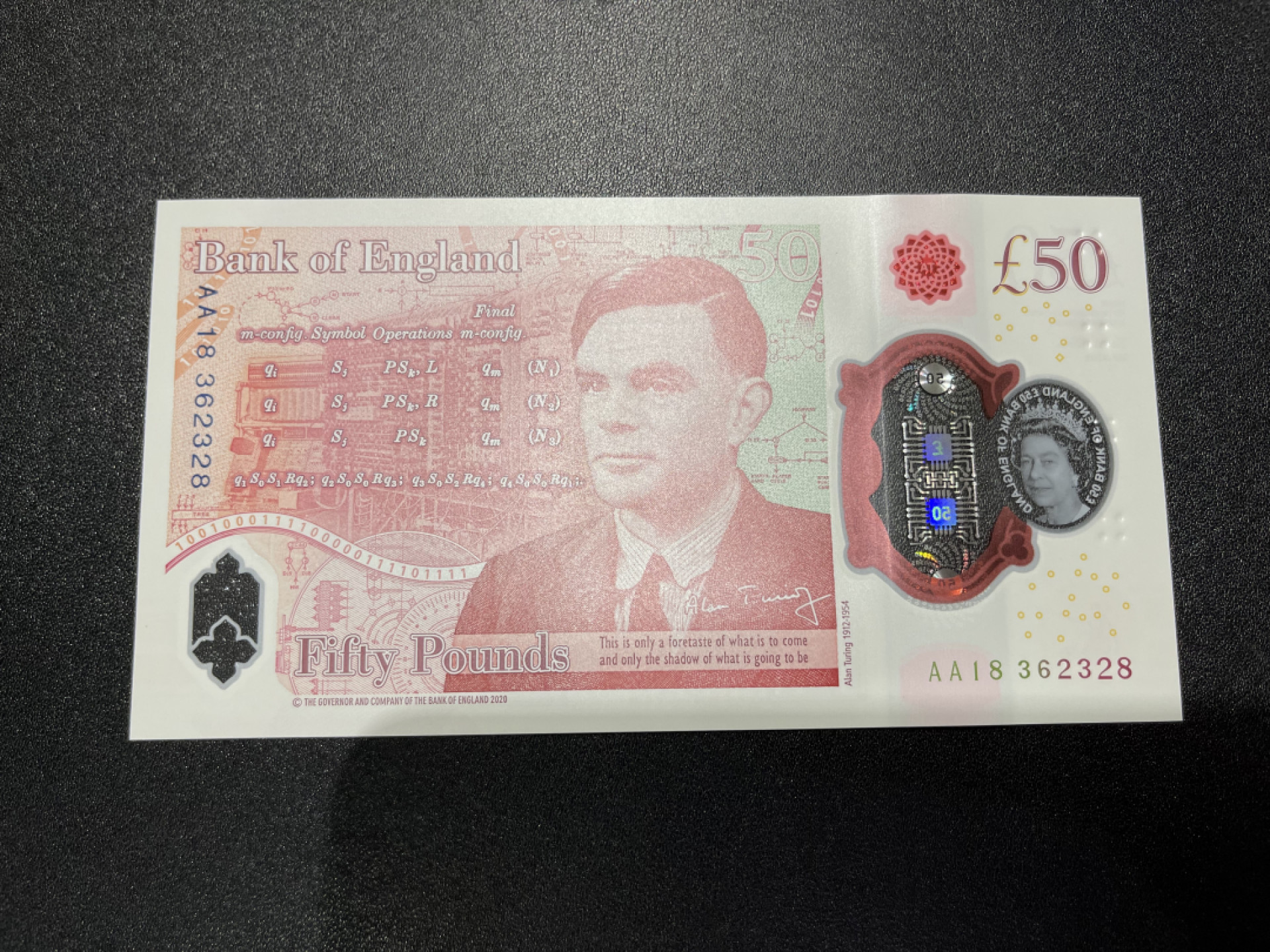 《外钞收藏家》第一百三十六期（本期100件） 2020年英国最新版塑料钞50镑 AA冠 无47 尾8 全新UNC