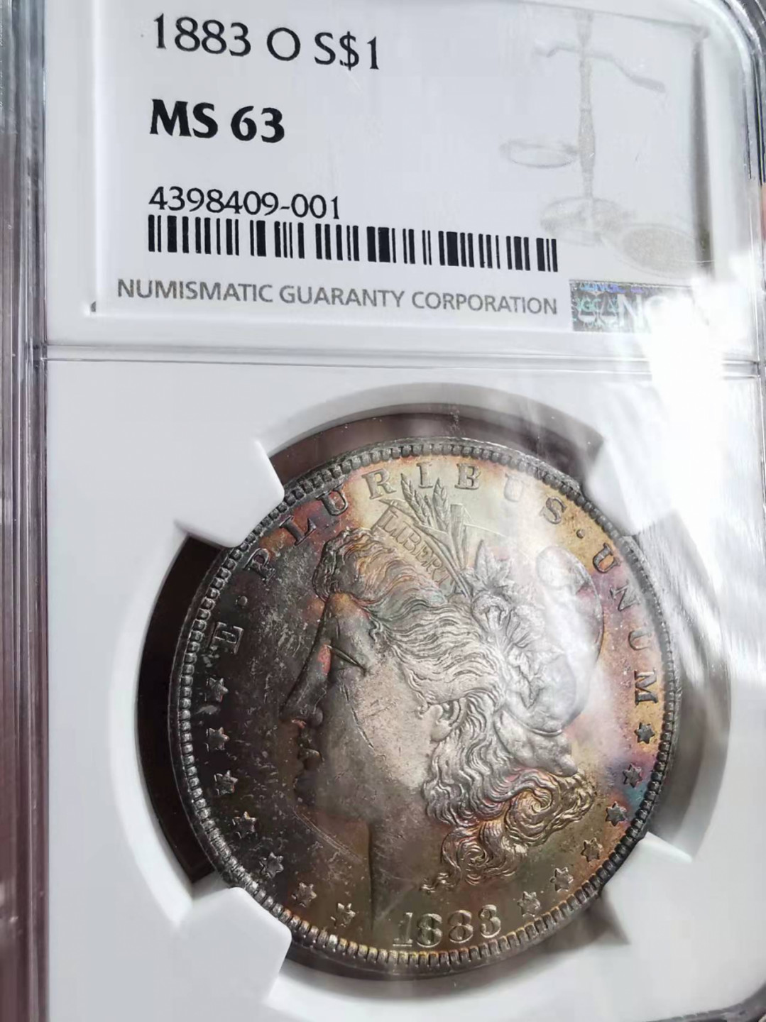 凡希社世界钱币微拍第一百七十三期 1883O美国摩根壹圆NGC-MS63双面美人实物赞！