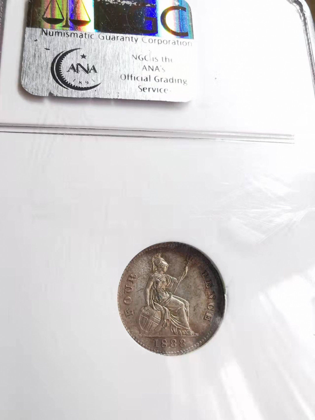 凡希社世界钱币微拍第一百七十三期 1888英国老维4便士NGC-MS65包浆醇厚！