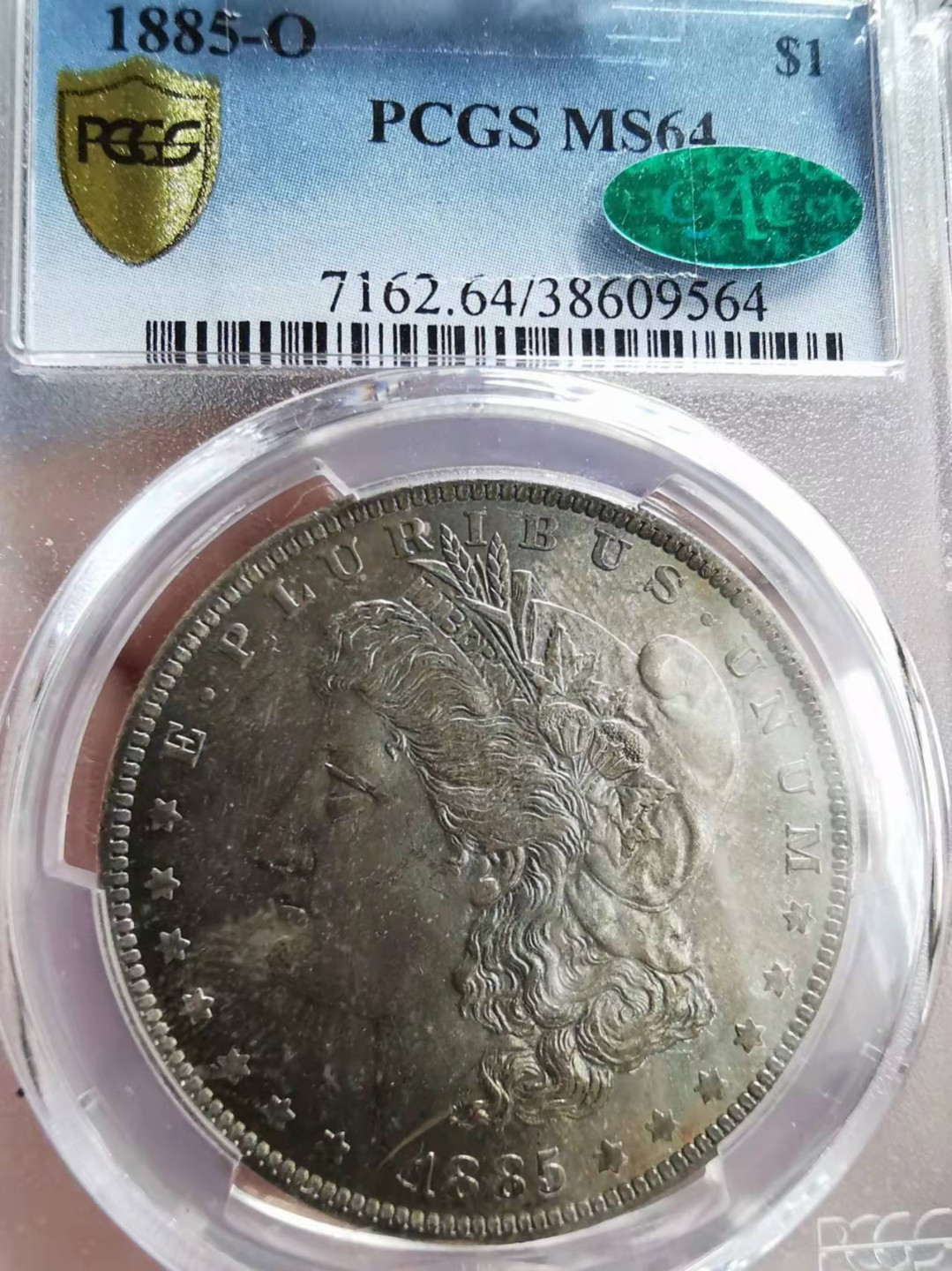 凡希社世界钱币微拍第一百七十三期 1885O美国摩根壹圆PCGS-MS64五彩！