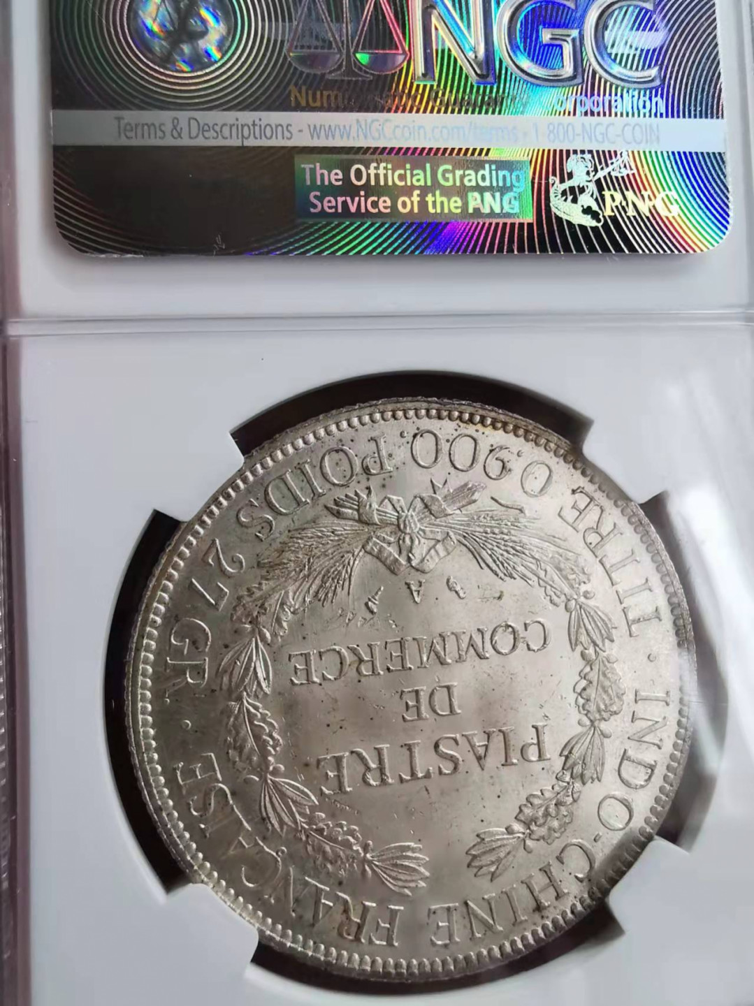 凡希社世界钱币微拍第一百七十三期 荐！1903A法属印度支那皮亚斯特NGC-MS63全脸高鼻状态一流！