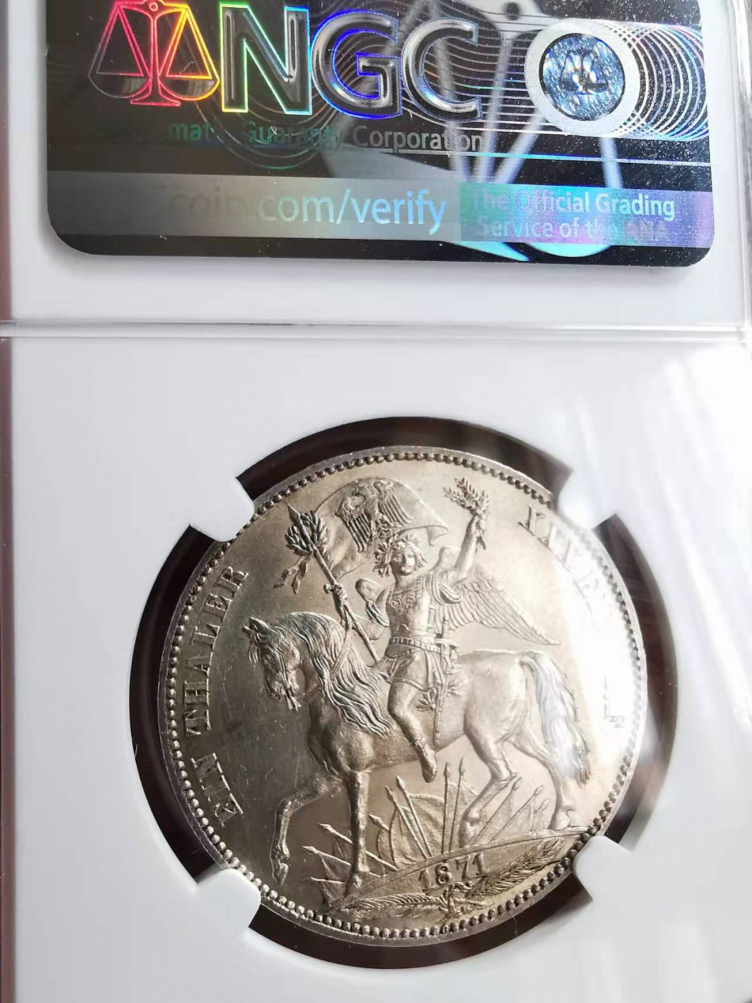 凡希社世界钱币微拍第一百七十三期 1871萨克森胜利泰勒NGC-MS62