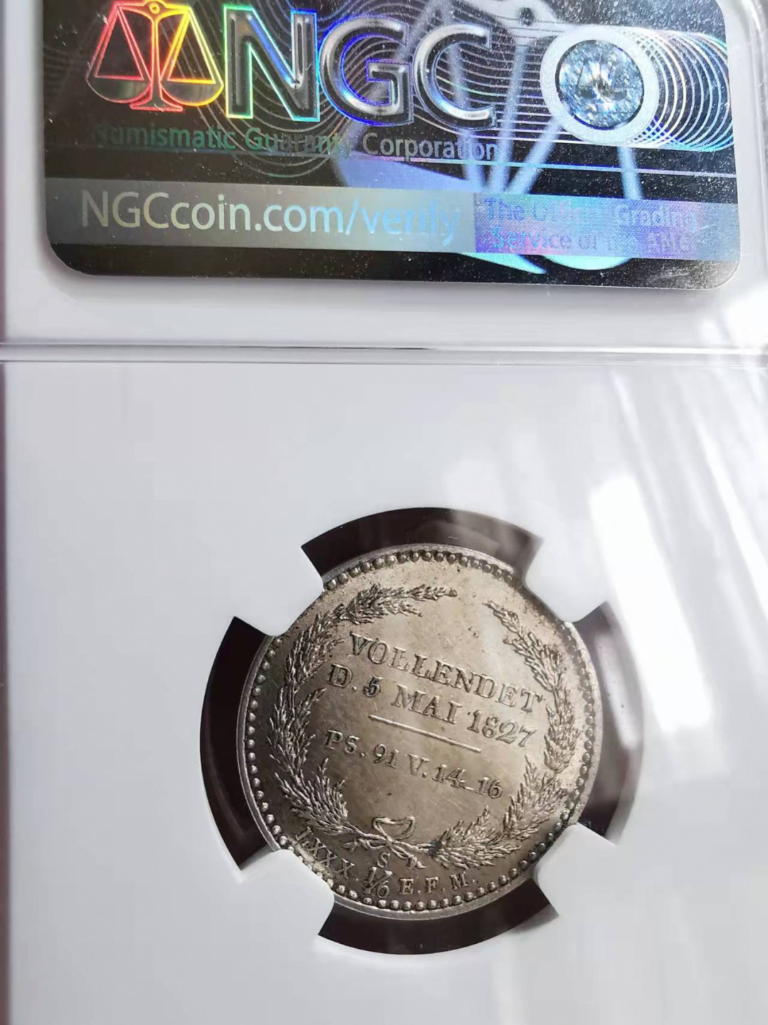 凡希社世界钱币微拍第一百七十三期 1827萨克森纪念1/6泰勒NGC-MS62