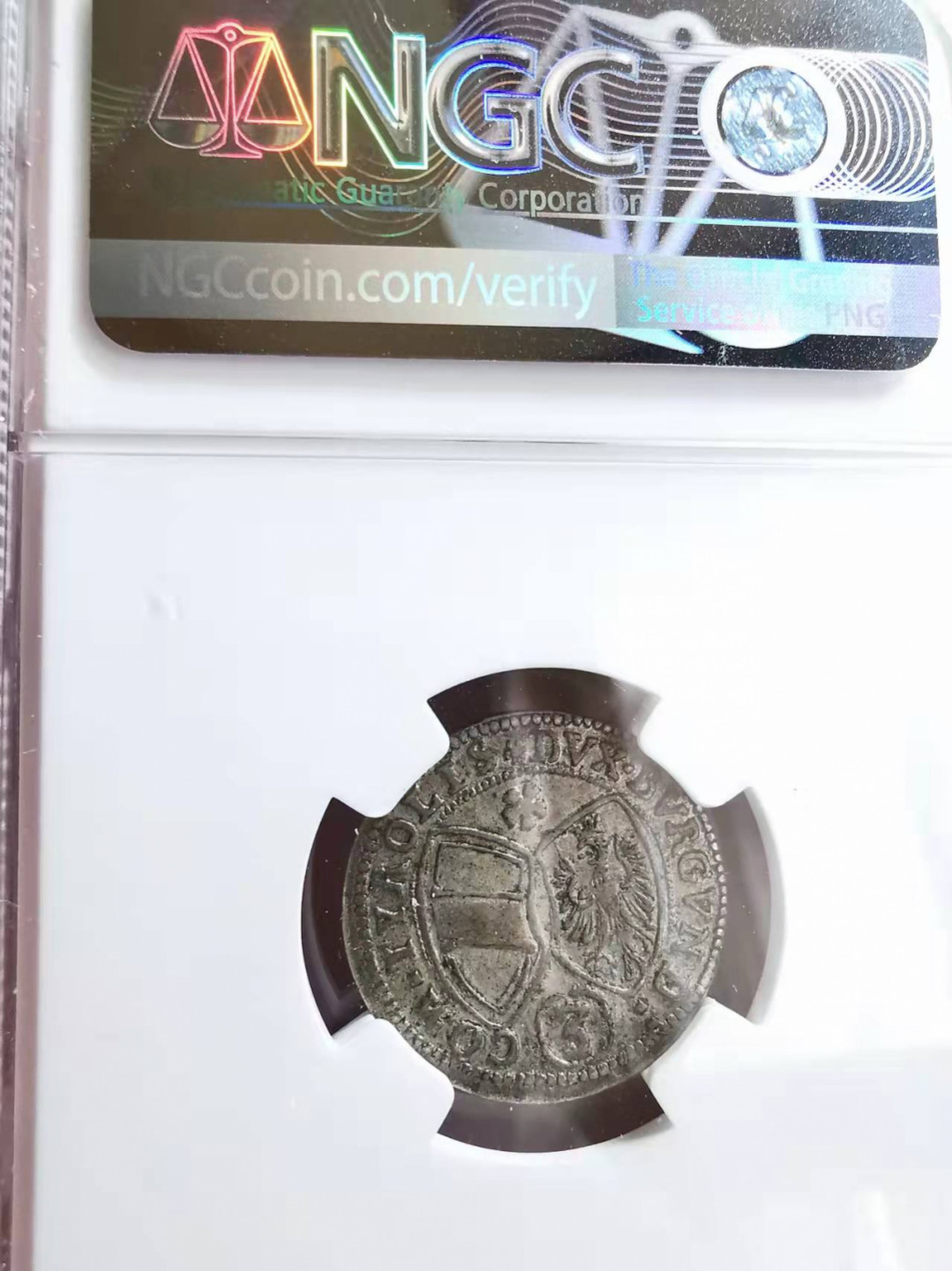 凡希社世界钱币微拍第一百七十三期 1639神罗霍尔3K银辅币NGC-AU53