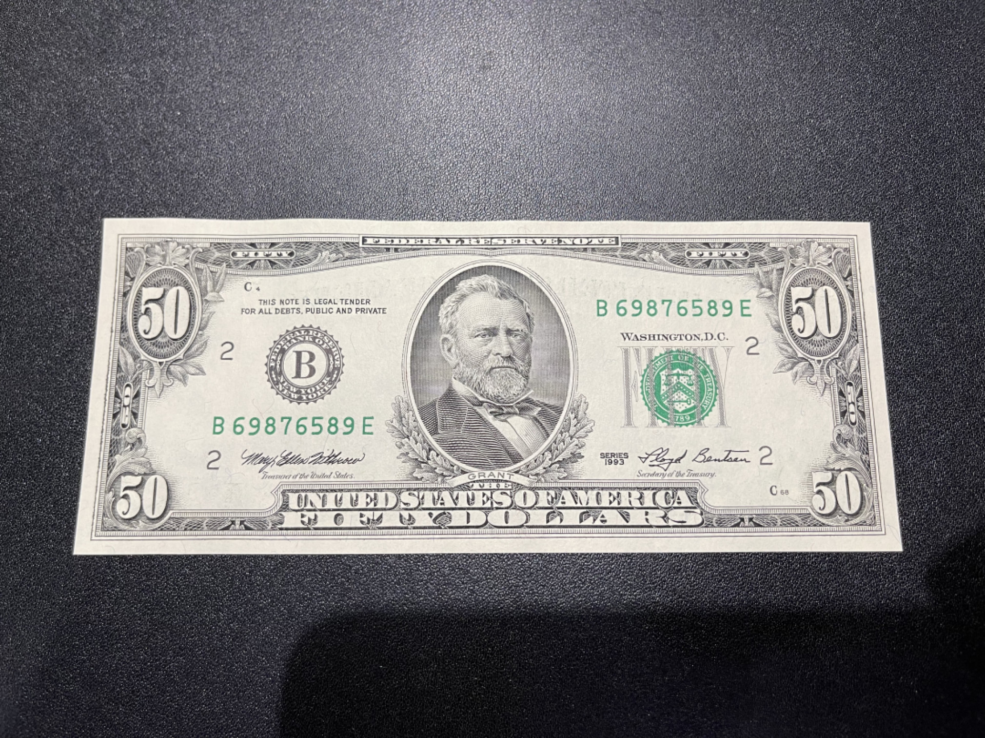 《外钞收藏家》第一百三十六期（本期100件） 1993年小头 50美元 全新UNC