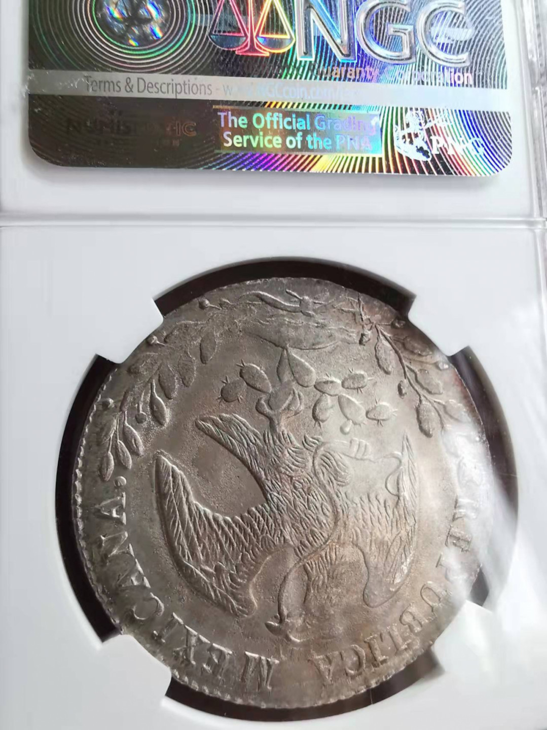 凡希社世界钱币微拍第一百七十三期 荐！1885PI墨西哥花边鹰洋NGC-MS64绝美五彩！