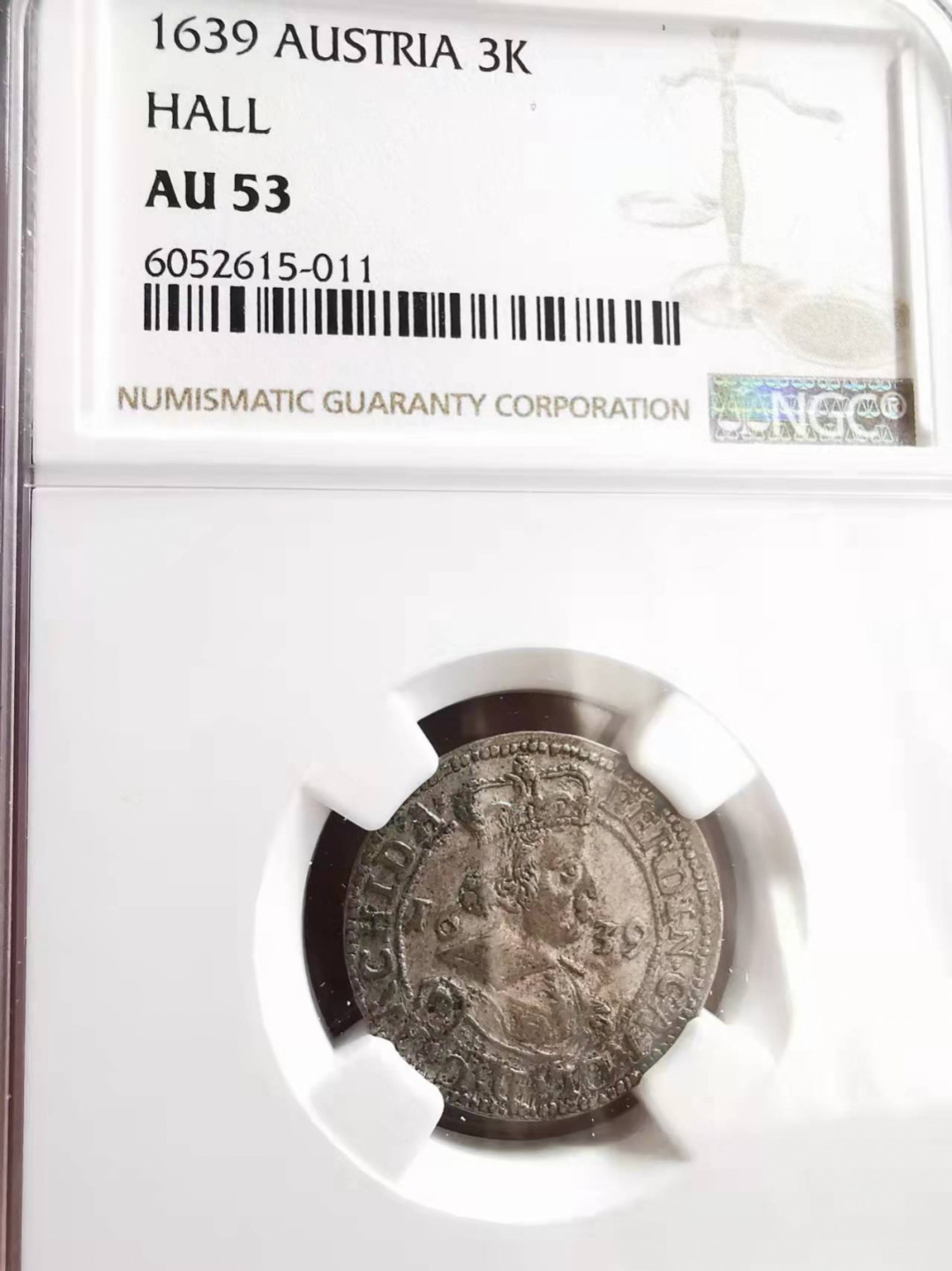 凡希社世界钱币微拍第一百七十三期 1639神罗霍尔3K银辅币NGC-AU53