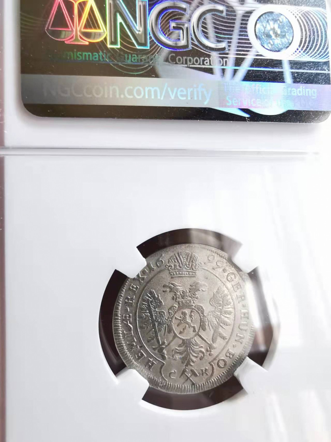 凡希社世界钱币微拍第一百七十三期 1699波西米亚库特纳霍拉3K银辅币NGC-AU50