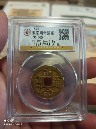 评级银元古钱币 - 安南明命通宝大样