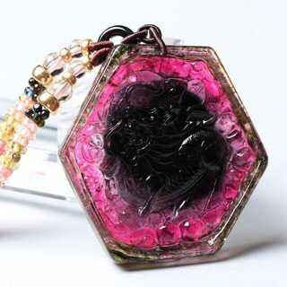 天珠拍卖壹场 西瓜红美品-碧玺吊坠