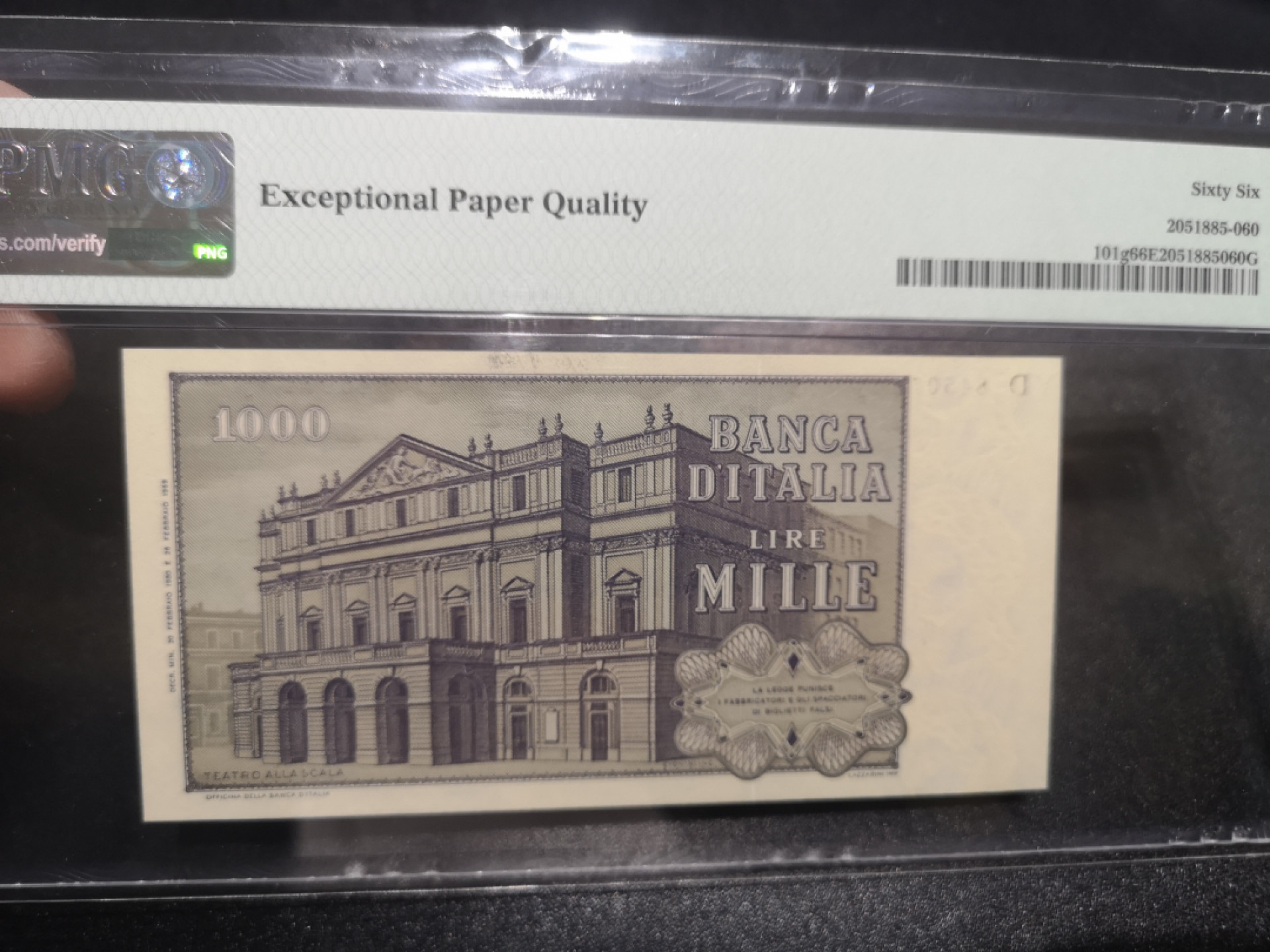 《外钞收藏家》第一百三十七期拍卖（本期68件） 1980年意大利1000 PMG66