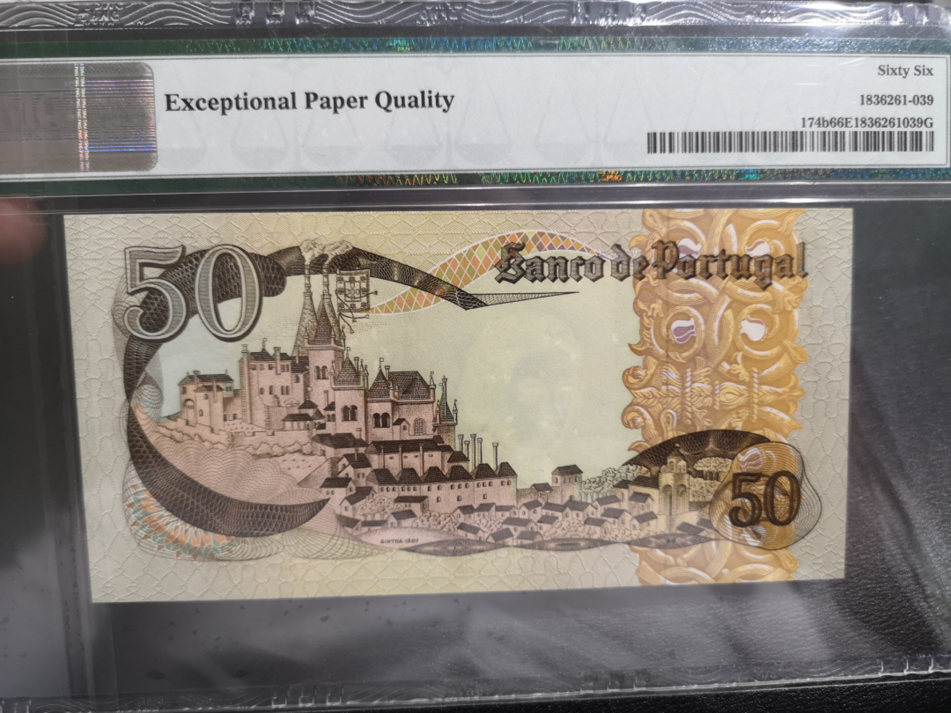 《外钞收藏家》第一百三十七期拍卖（本期68件） 1980年葡萄牙50 PMG66