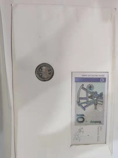 邮币封专场 1977年德国高斯银币邮币封