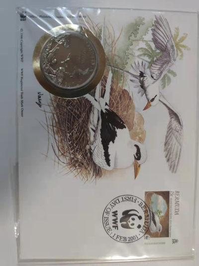 邮币封专场 1998年爱森松岛wwf50便士邮币封