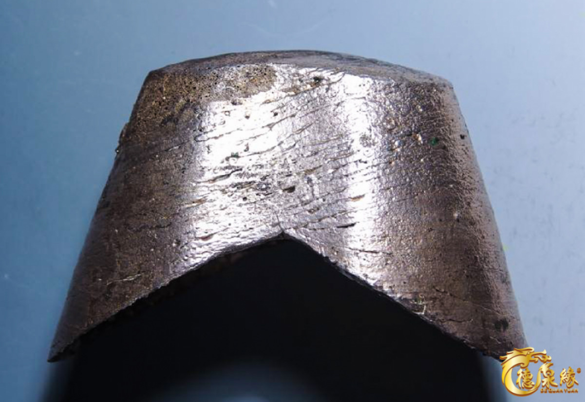 海南德泉缘2021秋季钱币拍卖会 清-山西“介休县、大有庆、咸丰年月日、足色”五十两银锭一枚  华夏评级 完未+UNC+ 编号：980407 重量：1869克，保存完好，铸纹毕现