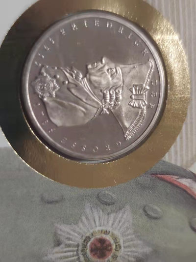 邮币封专场 1986年德国腓特烈大帝5马克银币邮币封