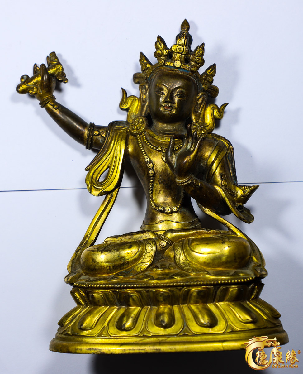 海南德泉缘2021秋季钱币拍卖会 清文殊菩萨像     重1153g