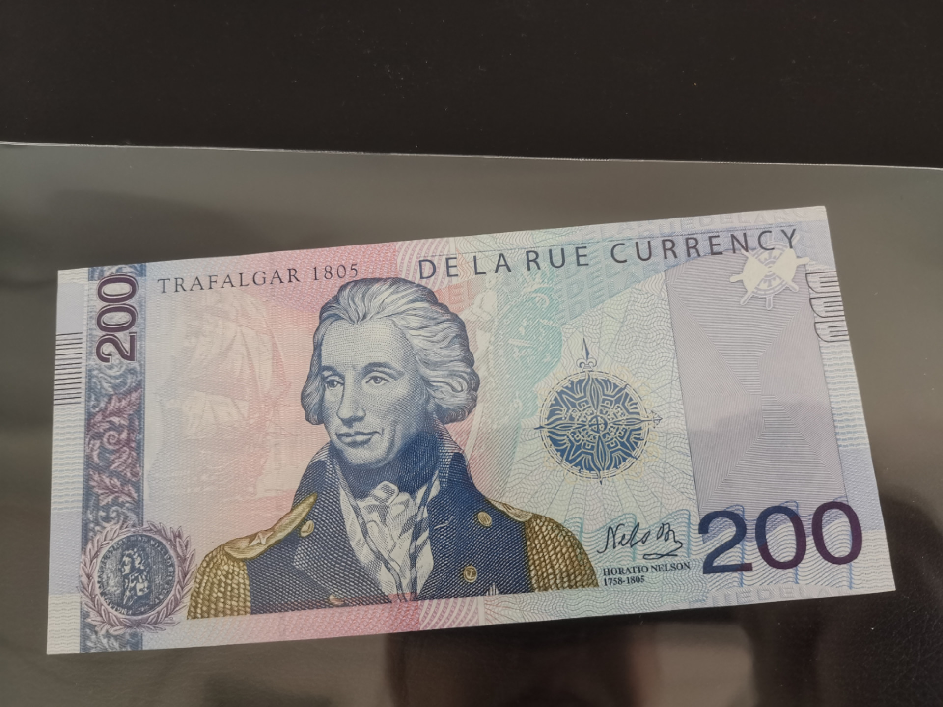 《张总收藏》39期—欧洲精品 全新UNC 英国德纳罗公司 特拉法尔加海战 凹版水印