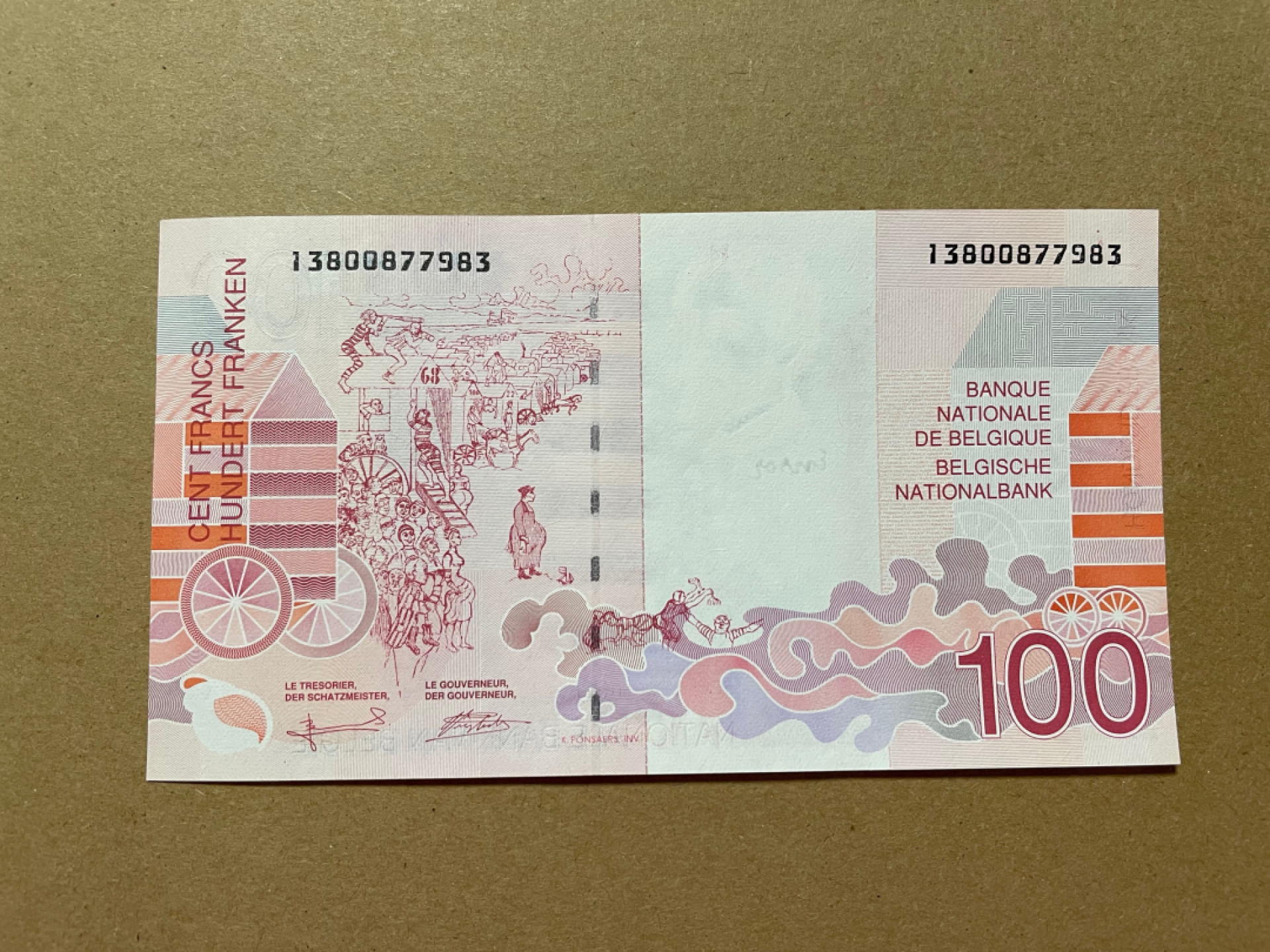 《张总收藏》39期—欧洲精品 比利时100法郎 UNC 末版
