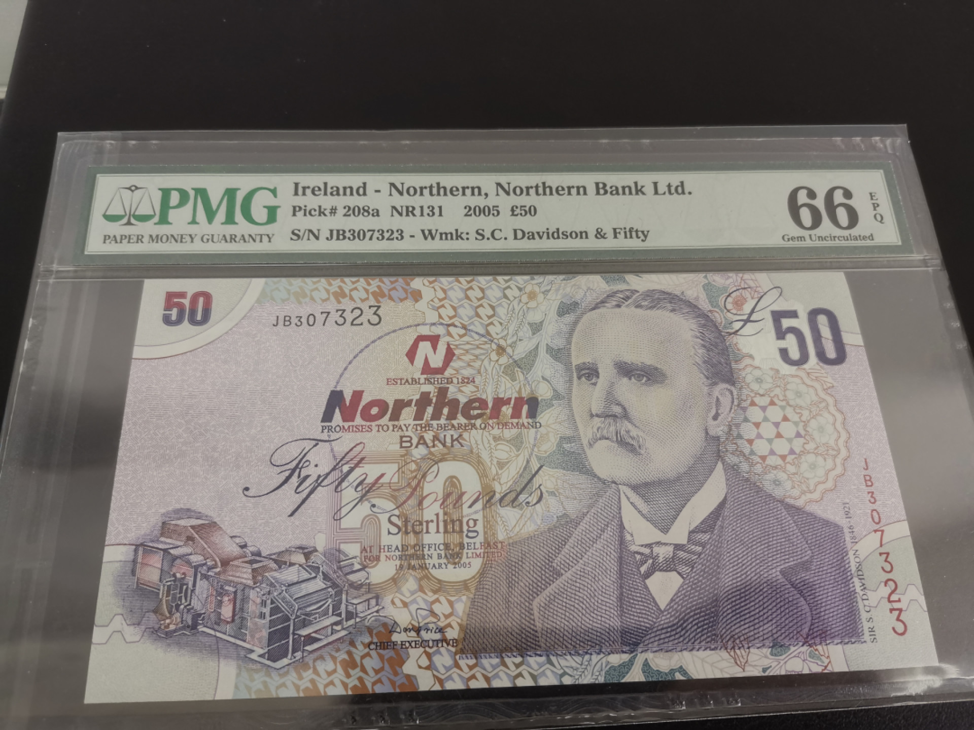 《张总收藏》39期—欧洲精品 2005年爱尔兰北方银行50镑PMG66