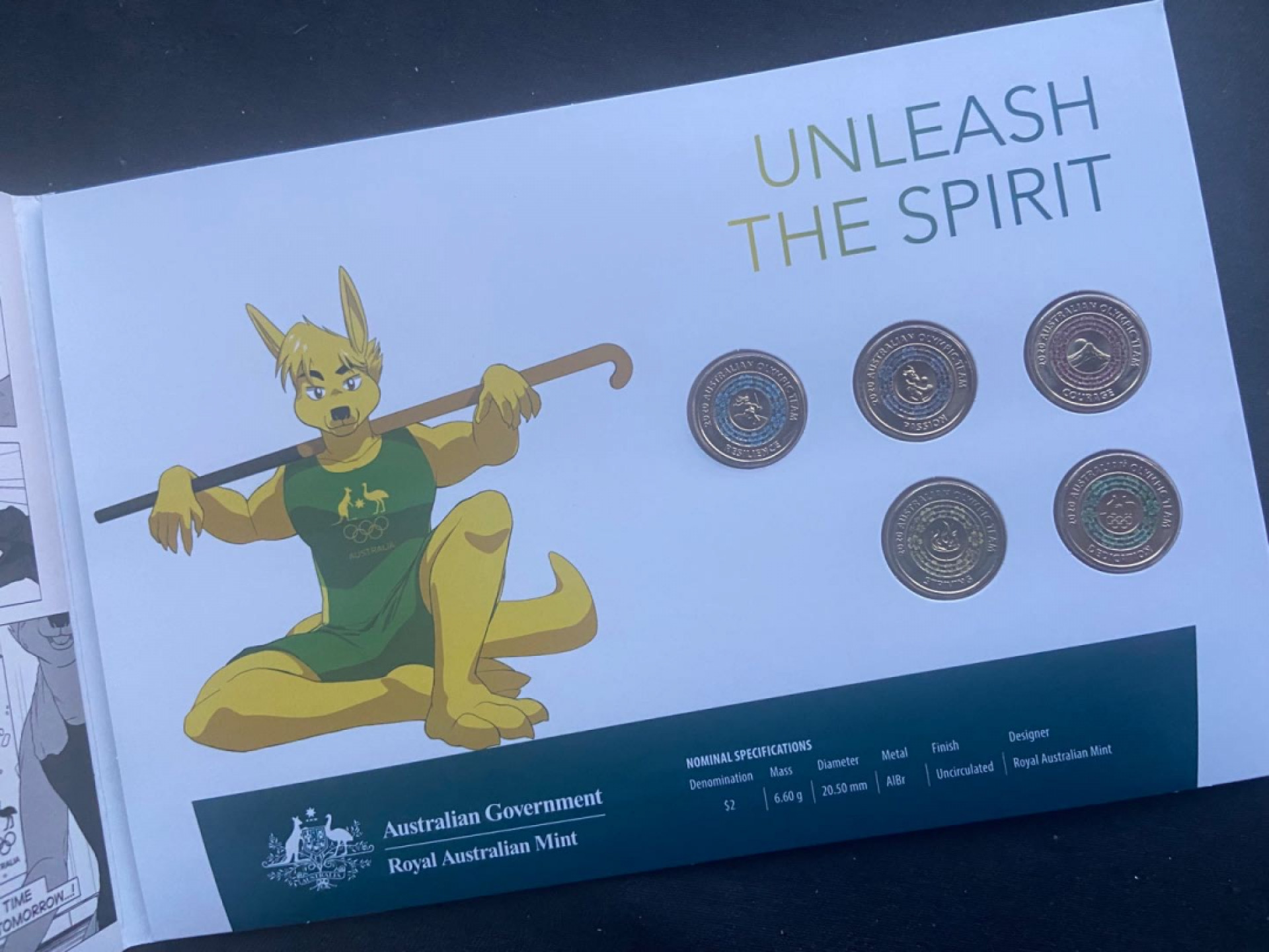 【随心拍&Getcoins】钱币拍卖第104期【直播】 澳大利亚东京奥运会双色2澳元5枚～