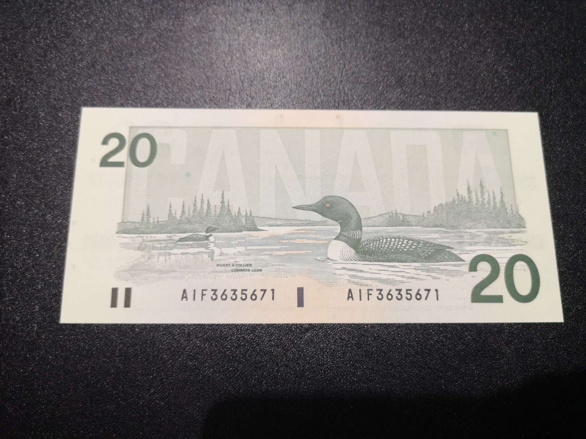 《外钞收藏家》第一百三十八期拍卖（本期91件） 1991年加拿大20加元 全新UNC