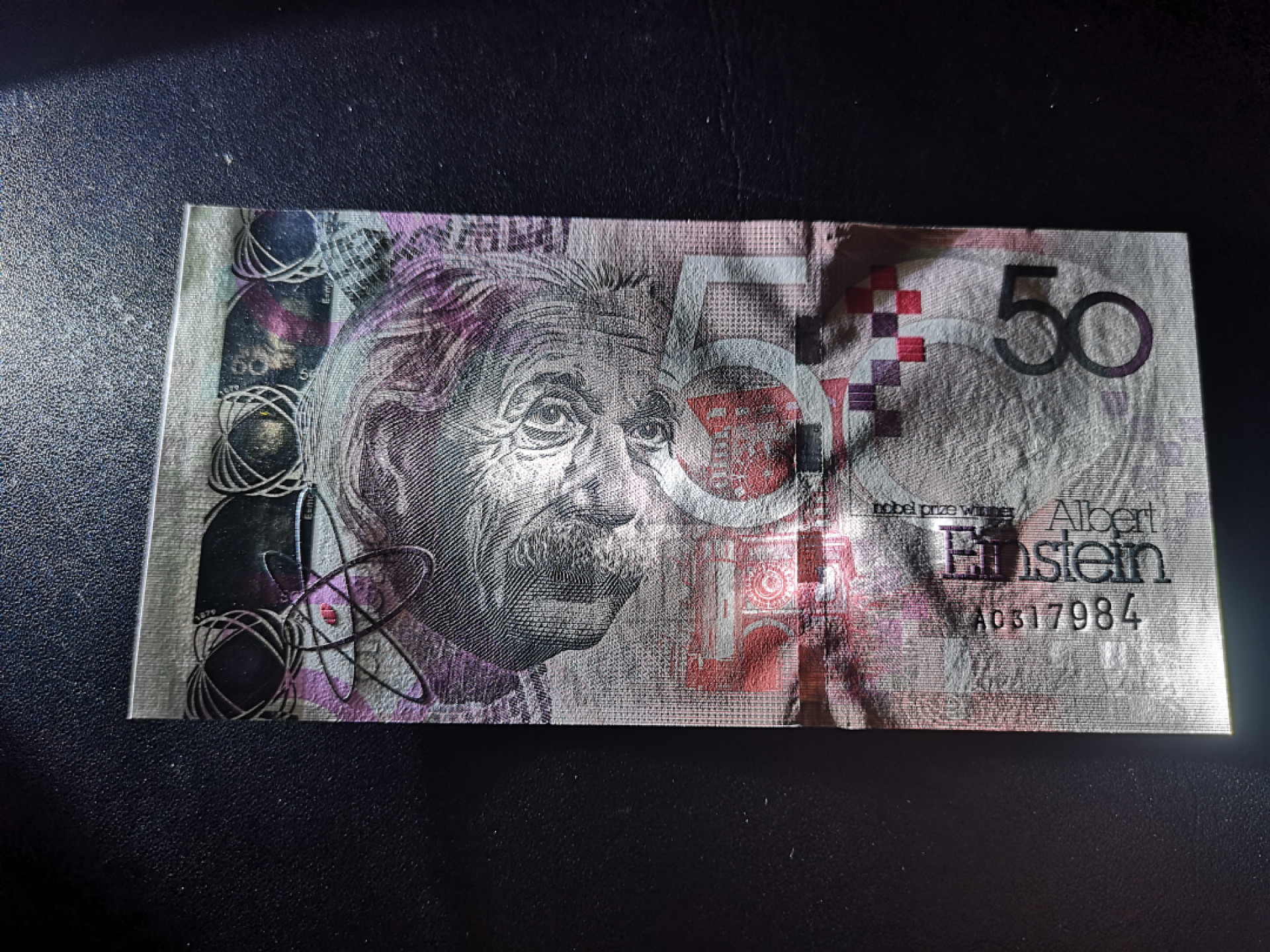 《外钞收藏家》第一百三十八期拍卖（本期91件） 英国2005年爱因斯坦纪念测试钞 全新UNC